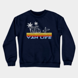 Van Life Surfing Guy with surf board Crewneck Sweatshirt